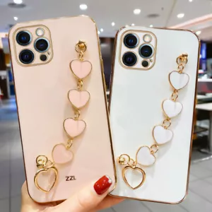 For Samsung S23+ S25 S24 Ultra A14 A15 A55 Case Bracelet Hand Chain Phone Cover - Picture 1 of 20