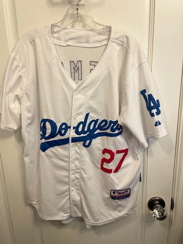 Matt Kemp #27 LA Dodgers Jersey Majestic Cool Base Authentic Collection White 48 Cover