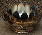 Leonard Silverplate Multi Layer 3 PC Candle Holder ? Candy Bowl Flower 7"x4" 