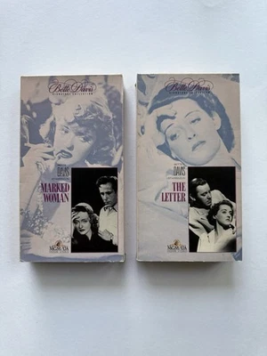 Bette Davis Collection (VHS Bundle) Marked Woman & The Letter 1988 Release Foto 1 de 3