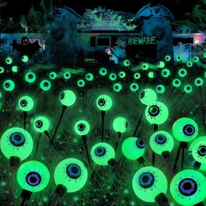 2025 Upgraded 6 Pack Halloween Decorations Outdoor, Green Solar Eyeball Light... - Picture 1 of 4
