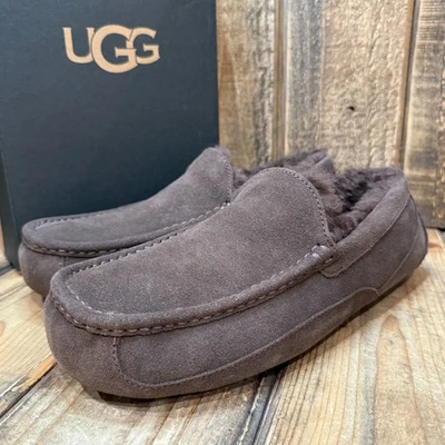 UGG MEN'S ASCOT SLIPPER SUEDE WOOL COMFORT LOAFER SHOE SIZE US 10 ~ DUSTED COCOA - Image 1 of 4