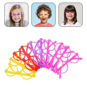 10 Piezas Gafas para Niños Plástico Colorido Marco Redondo Gafas Sin Lentes Reino Unido - Imagen 1 de 12