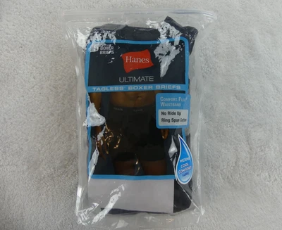 Ropa interior Hanes para hombre pequeña 28/30 gris negro calzoncillos boxer sin etiquetas Ultimate 5 pares Foto 1 de 4