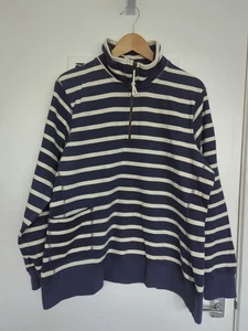 Seasalt Cornwall Half Hitch Half Zip Jumper Womens Size 16 - Picture 1 of 7