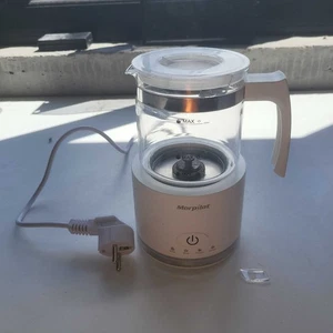 Mousseur à Lait Électrique 4 en 1 pour Chaud et Froid, 500ml, 600W, Blanc, Prise EU - Photo 1/14