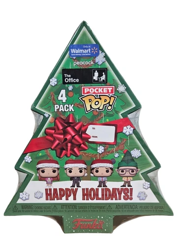 Funko Pocket POP! The Office Holiday Tree Box Walmart Exclusive 4-Pack New Cover