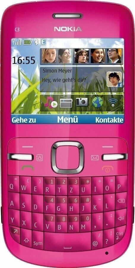 Nokia  C3-00 - Hot Pink (Ohne Simlock) Smartphone