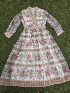Maxi Vestido Floral Primavera Años 60/70 Avalon Classics - Imagen 1 de 12
