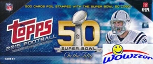 2015 Topps Football SPECIAL LIMITED EDITION 50th SUPER BOWL 500 Card Factory Set - Picture 1 of 4
