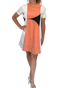  Roksanda Blossom Short Sleeve Mod Color Block Dress Girl's 12 Woman's XS - Picture 1 of 8