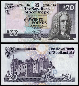 SCOZIA ROYAL BANK PLC 20 STERLINE (P354f) 2016 PREFISSO C/49 UNC - Foto 1 di 1
