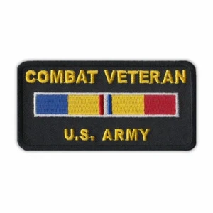 "Parche, bordado, veterano de combate del ejército de EE. UU., 4"" x 2" - Imagen 1 de 3