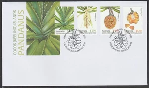 COCOS Islands 2022 PANDANUS Trees set V F Used  on FDC - Flora , Flowers , Fruit - Bild 1 von 1