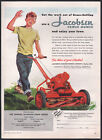 1950 tondeuse électrique Jacobsen imprimée publicitaire sur pelouse Queen