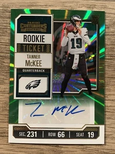 Boleto láser verde Tanner McKee 2023 NFL Contenders autógrafo radiocontrol - Imagen 1 de 2
