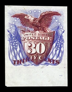 US #121P3; 30¢ SHIELD & EAGLE PLATE PROOF ON INDIA, NGAI, CV $140 - Picture 1 of 2