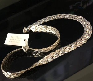 Collana Italia Mia Fiore Argento Sterling 925 Nuova - Foto 1 di 6