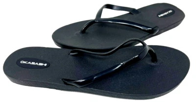 Sandalias chanclas Okabashi para mujer Shoreline delgadas sin cordones negras talla: 6 185Q Foto 1 de 4