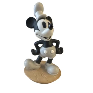 Disney Mickey Mouse Steamboat Willie Black and White Ceramic Figure - Picture 1 of 6