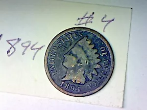 1894 INDIAN HEAD CENT LOT # 4 - Picture 1 of 2