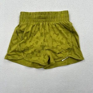 Nike Youth Girls Breezy Athletic Flow Shorts Size XS Green FB1095 High Waist - Picture 1 of 8