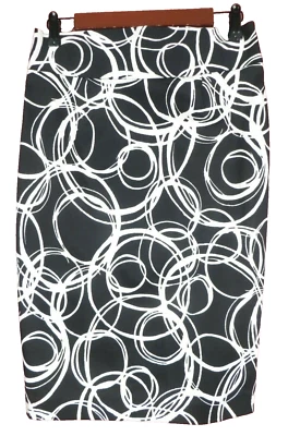 SK18076- NEW GRACE ELEMENTS Mujer Carrera Lápiz Falda Recta Negra Geo 4 Foto 1 de 4