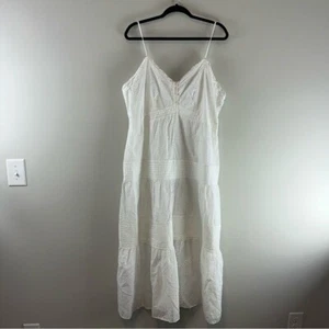 Maxi vestido para mujer Per Una de encaje sin mangas en blanco suave talla 18 - Imagen 1 de 15
