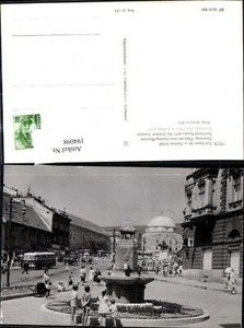 194098,Autobus Bus Personen Pecs Sczechenyi Platz m. d. Zsolnay Brunnen - Picture 1 of 1