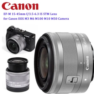 Canon EF-M 15-45mm f/3.5-6.3 IS STM Lens for Canon EOS M3 M6 M100 M10 M50 Camera - Picture 1 of 3
