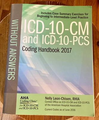 ICD-10-CM & ICD-10-PCS Coding Handbook, No Answers, Nelly Leon-Chisen, Free ship - Image 1 of 4