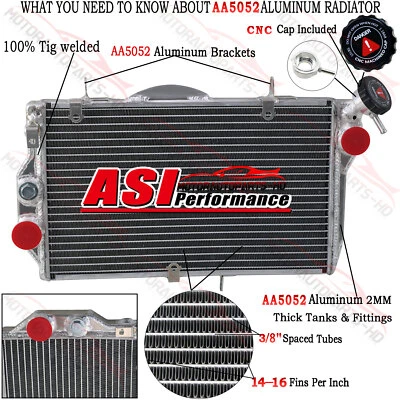 Radiador de aluminio ASI apto para Honda CBR1100 CBR1100XX Blackbird inyección de combustible 97-03 Foto 1 de 4