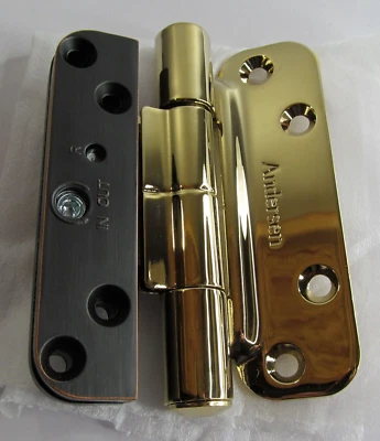 Andersen Bright Brass/ Bronze 400 Series Frenchwood Patio Door Hinge Left/ LH