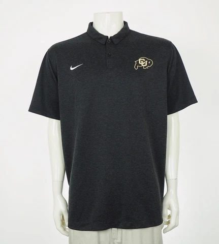 Nike Dri-Fit Colorado Buffaloes CU Black Golf Polo Shirt Mens Sz XL Cover