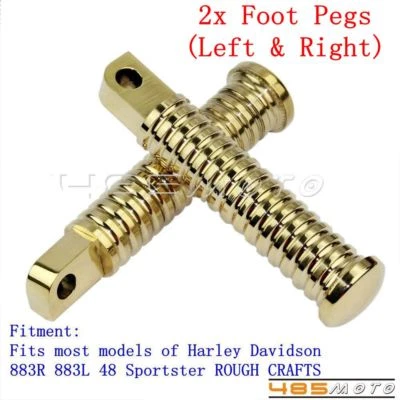 Комплект из 2 латунных подножек для мотоцикла Harley Sportster на заказ 883 1200 - Изображение 1 из 4