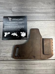 Versa Carry Commander OWB Holster w/Mag Pouch Glock 43 Brown Leather LHD Left - Picture 1 of 8