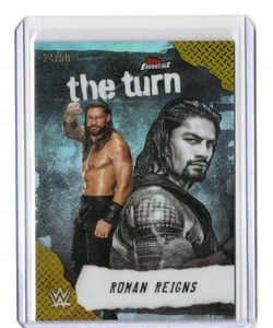 2025 Topps Finest WWE Roman Reigns The Turn GOLD REFRACTOR #TT-RR 24/50 OTC - Picture 1 of 1