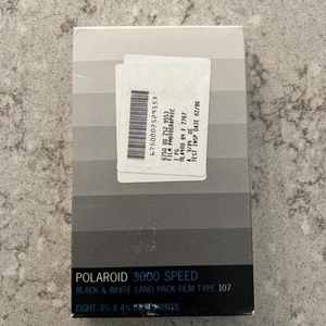 New Sealed Polaroid Black & White Land Pack Film Type 107 Exp.1986 - Picture 1 of 5