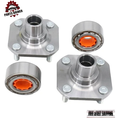 Fits Toyota 91-1999 Tercel 92-97 Paseo 1 Pair Front Wheel Hub and Bearing Kit US - Image 1 of 4