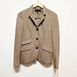 Chaqueta Blazer Rag & Bone Para Mujer Slade Cuello Alto Botón Frontal Rayas Neutro 2 - Imagen 1 de 4