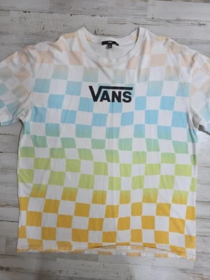 Camiseta Vans Unisex Talla XL Cuadros Logo Ombre Patinador Camiseta BMX Monopatín  Foto 1 de 4