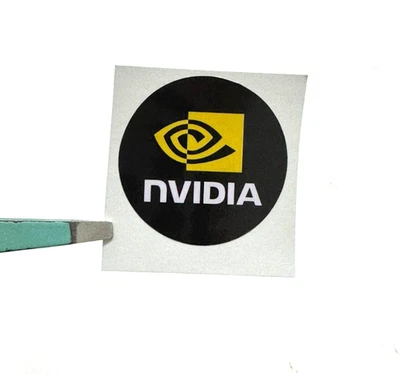 1 x  NVIDIA  Round Sticker  Label Logo Decal Case Badge 35mm - Image 1 of 2