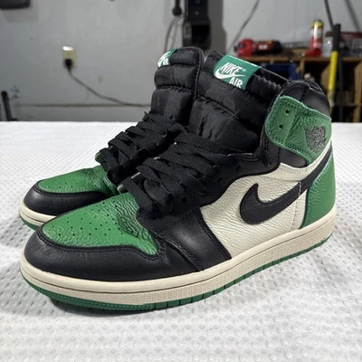 Zapatos de baloncesto Air Jordan 1 Retro High OG 'verde pino' EE. UU. 8,5 2018 Foto 1 de 4