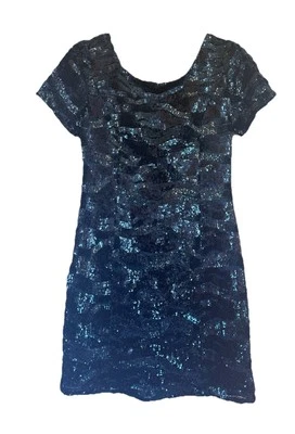 Vestido ajustado de lentejuelas negro Milly talla 8 Bergdorf Goodman Foto 1 de 4