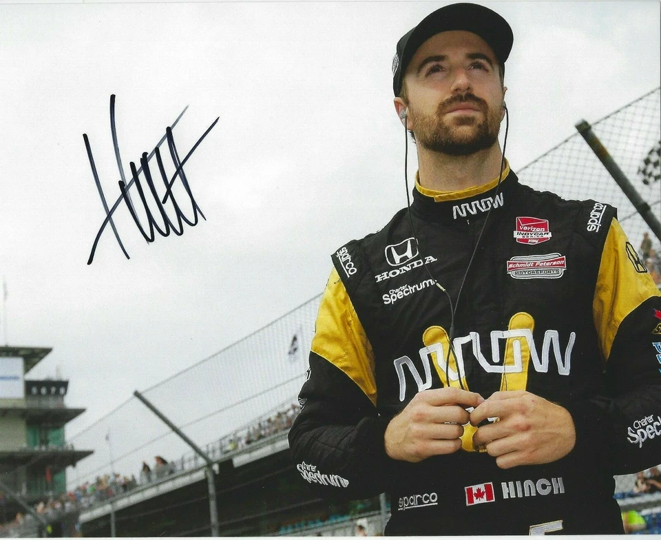 JAMES HINCHCLIFFE Signed 8 x 10 Photo INDYCAR Racing FREE SHIPPING Autographed - Image 1 of 1