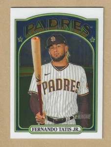 2021 Topps Heritage FERNANDO TATIS JR. #137 Chrome Parallel #'d 202/999 Padres - Picture 1 of 2