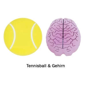 Gamma Vibrationsdämpfer Tennisball/Gehirn, bunt, Kinder, Tennisschläger - Picture 1 of 3