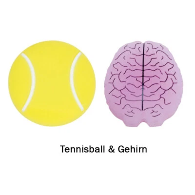 Gamma Vibrationsdämpfer Tennisball/Gehirn, bunt, Kinder, Tennisschläger