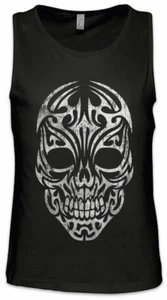 Tribal Skull Men Tank Top Celts Celtic Tattoo Symbol Sign Knot Culture - Picture 1 of 1
