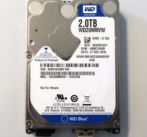WD WD20NMVW-11EDZS6 (WXH1) HBMT2HKB Thailand 2000gb USB 12.2016 - Picture 1 of 1